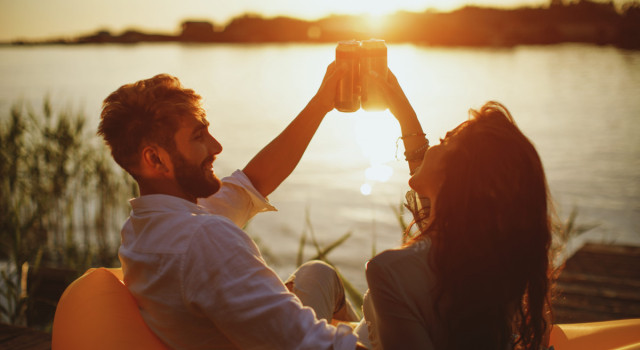 Couple with beers